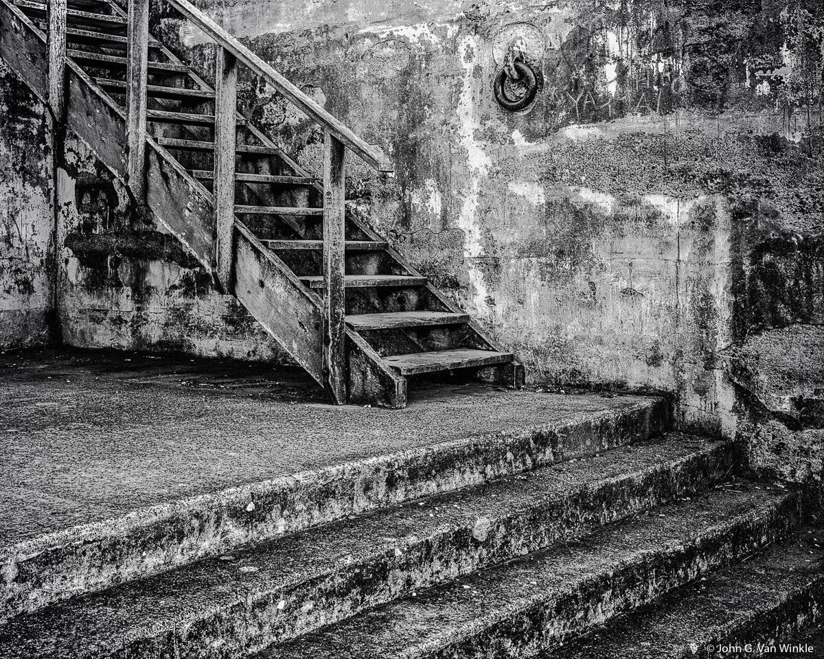 Steps at Battery Mendell, Marin Headlands, California