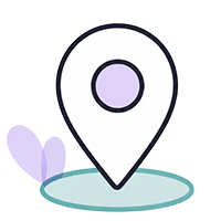 Illustrated map location pin.