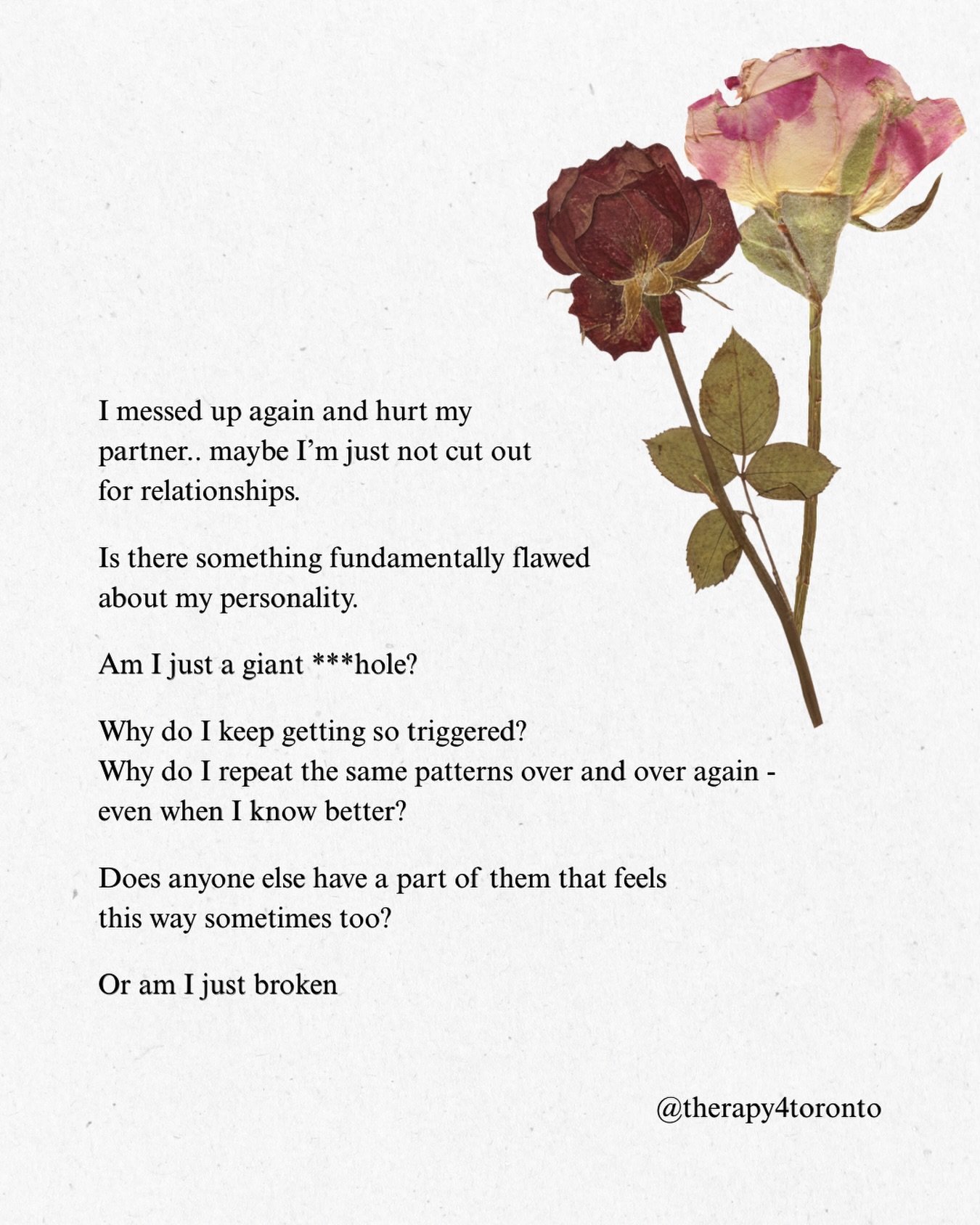 It is super hard not to be critical of yourself when you have hurt someone, especially someone important to you. Being willing to be honest with yourself and acknowledge your flaws is super important in all close relationships, but sometimes that sel