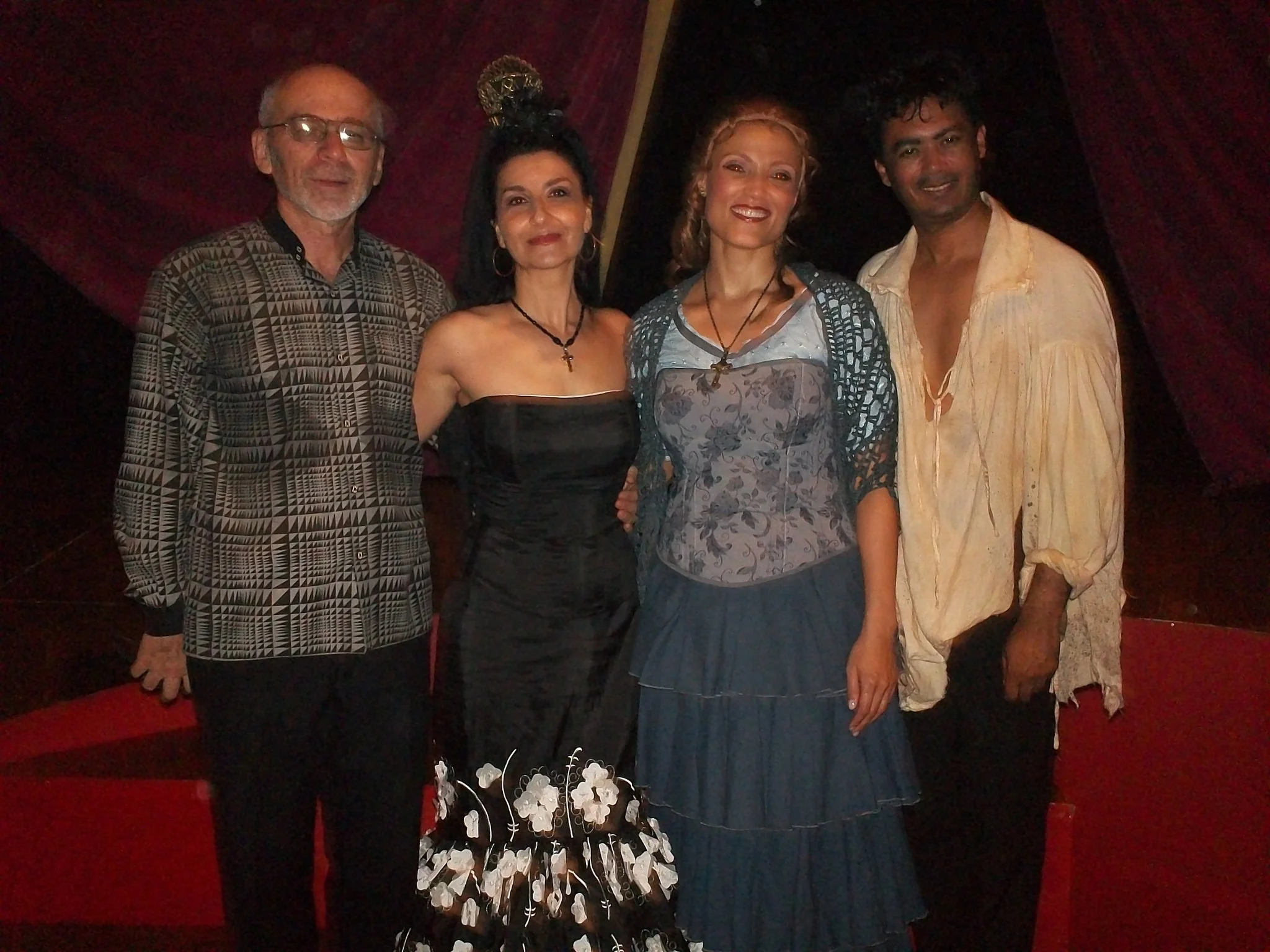 Backstage after Carmen Conductor - Naum Rousine Director - Michael Williams Carmen - Violina Anguelov Don Jose - Matthew Overmeyer Michaela - Bronwen Forbay The Playhouse Opera (Durban, South Africa)