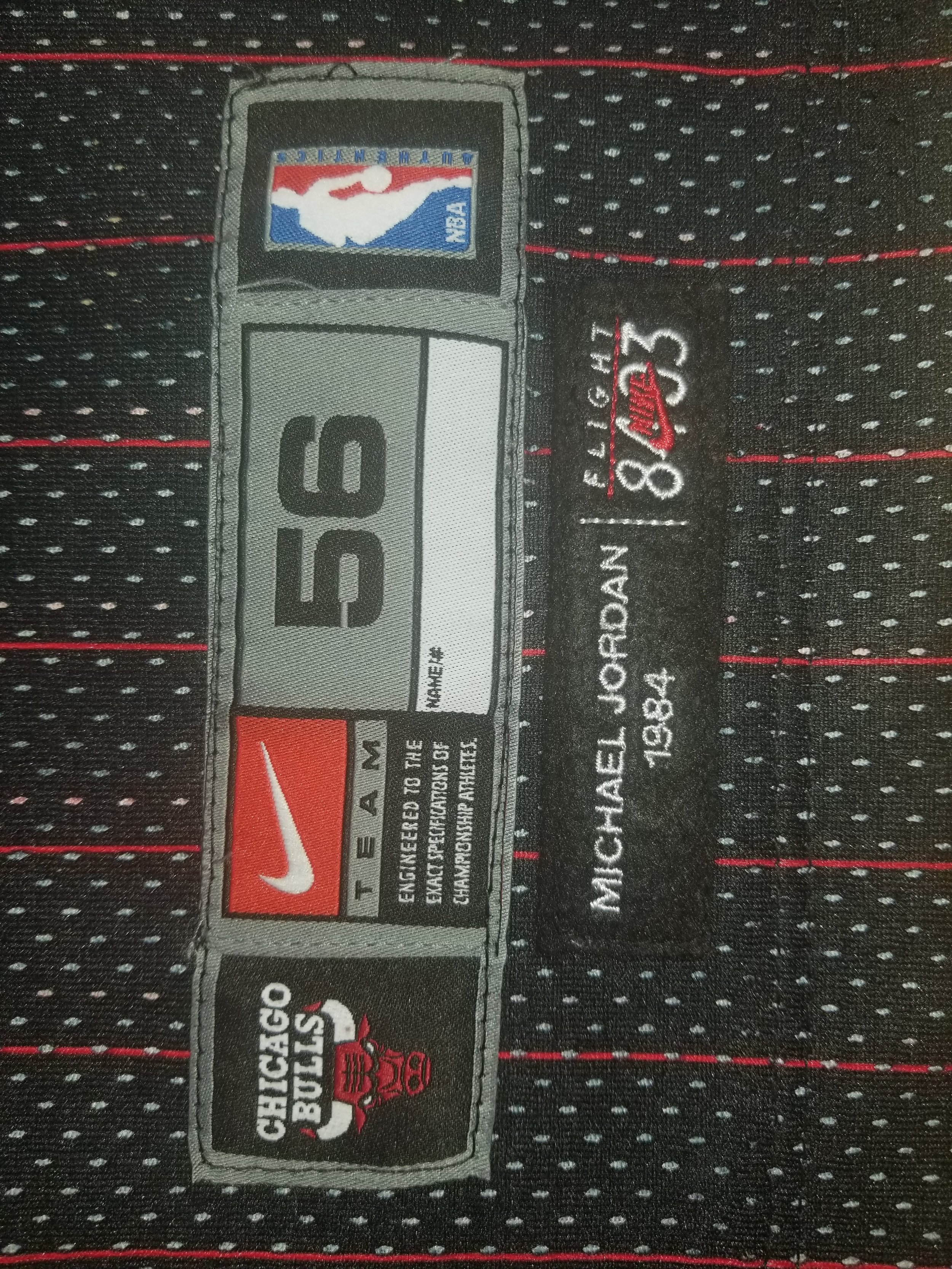 Authentic Nike Jordan Chicago Bulls Striped Black Jersey w/tags —