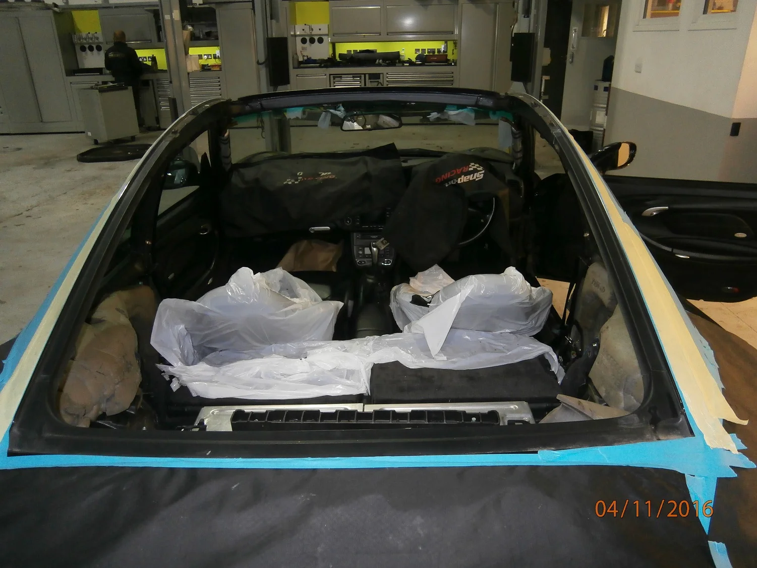 Roof assembly removed (don't try this at home)