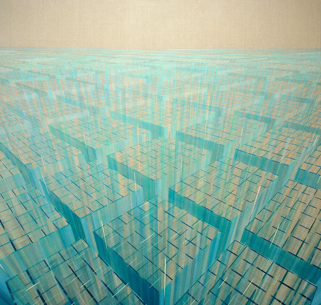  Expanding Future,&nbsp; 190x180cm, 2016 Acrylic on canvas 