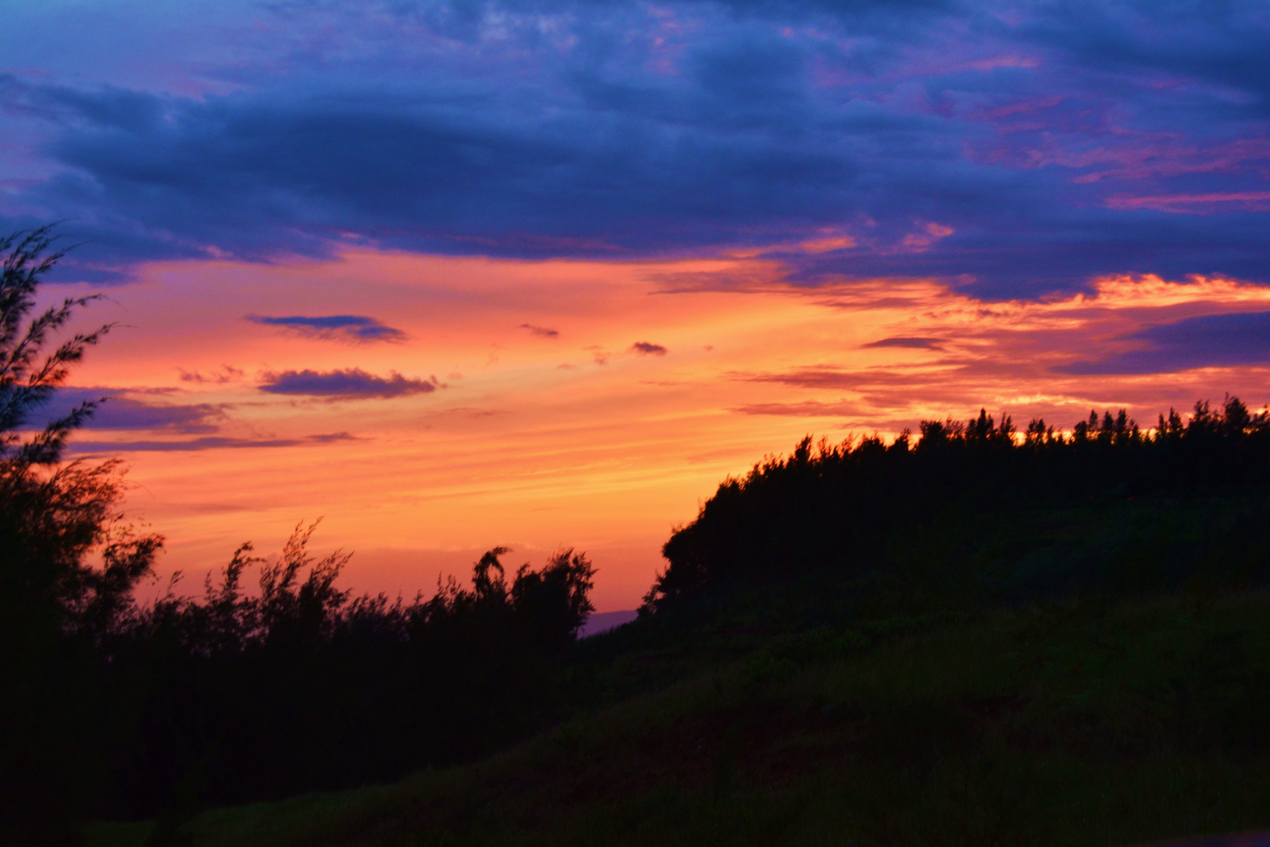 The sunset that met us at the top of the mountain in LaFond