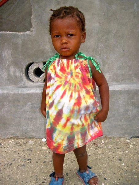 One of the early recipeants of the Pillowcase Dress Project. 