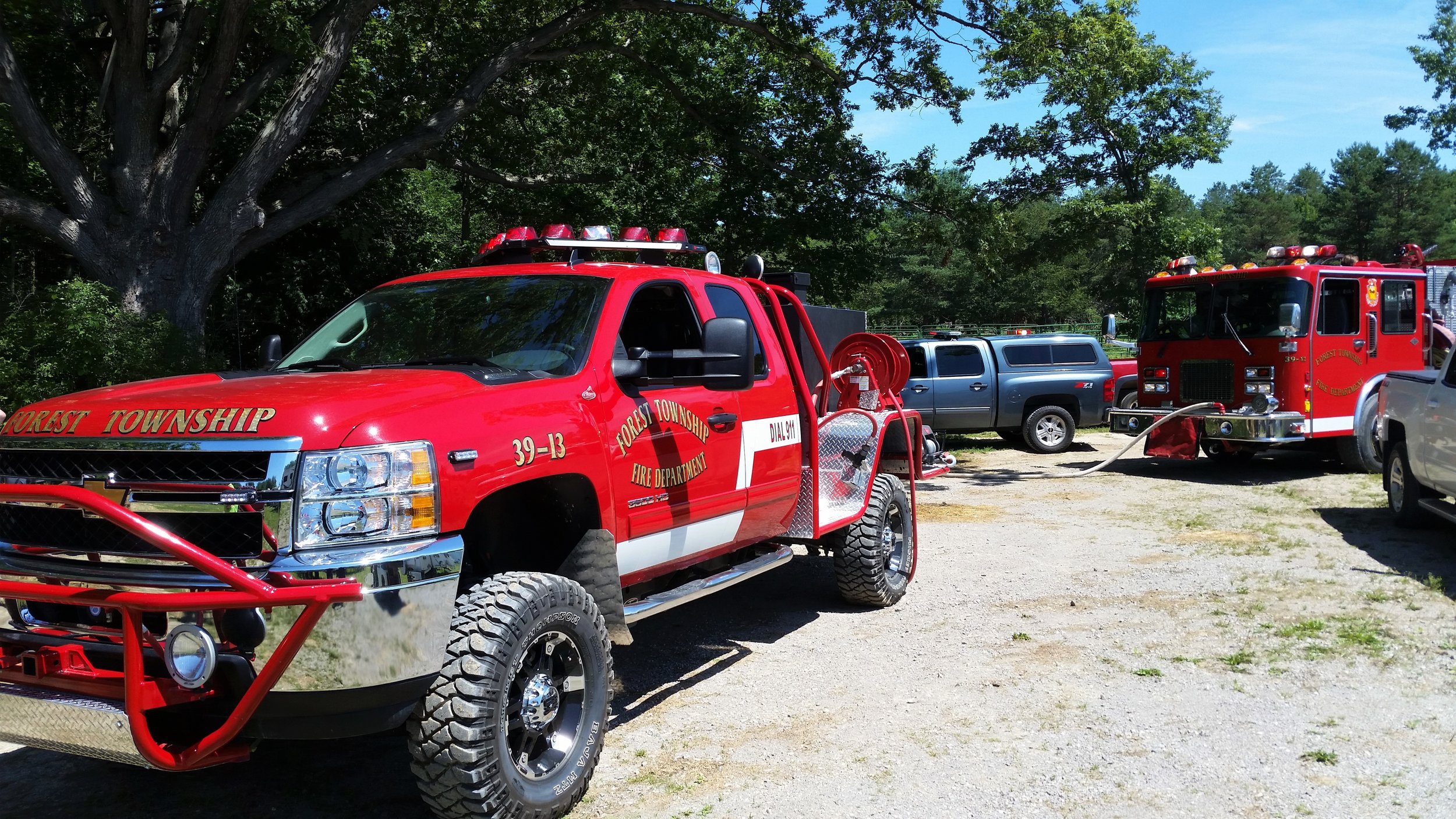 I really wanted to get on the end of a hose and spray a little water like the old days! But I had to settle for looking at there nice new brush truck!