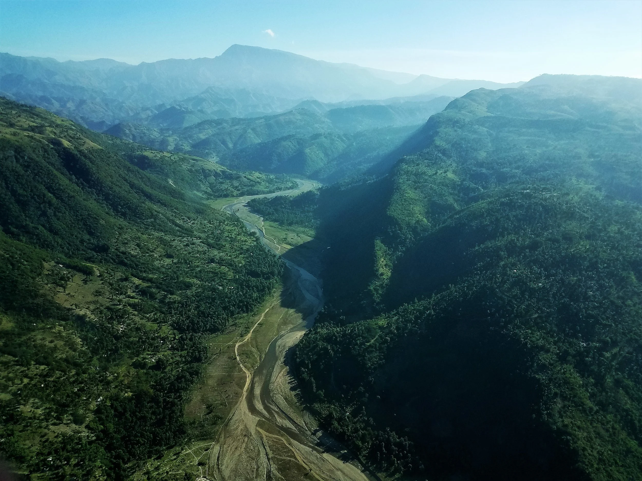 Skimming across the tops of the mountains was a lot of fun in the little six-passenger plane.