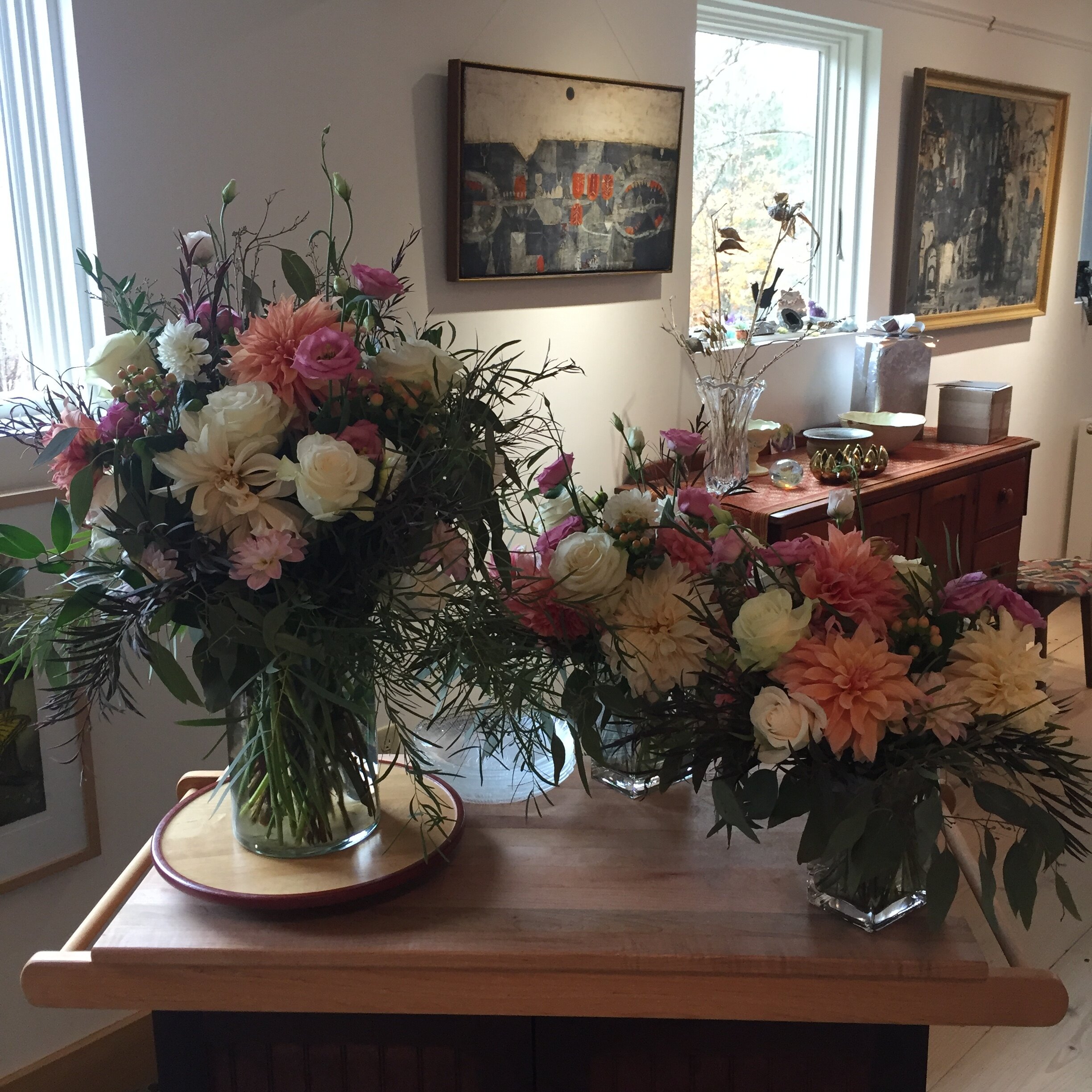 Wedding Bouquets in client's home