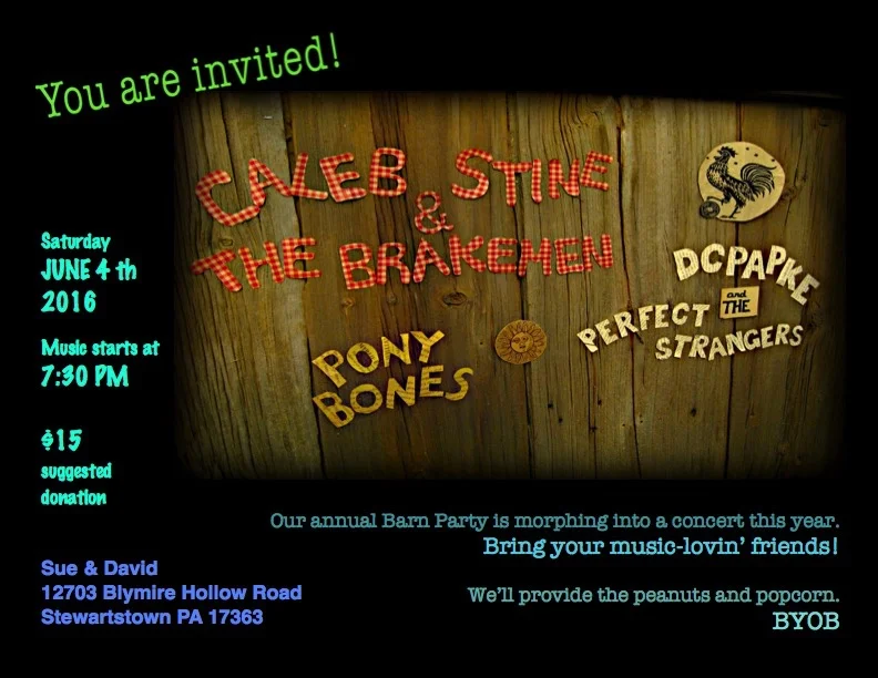 3 Band Barn Party, A Night To Remember! June 4,2016