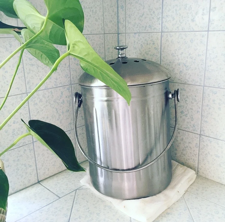 Our kitchen compost bucket.