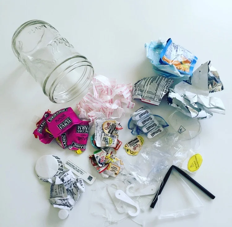  The contents of my trash jar. 