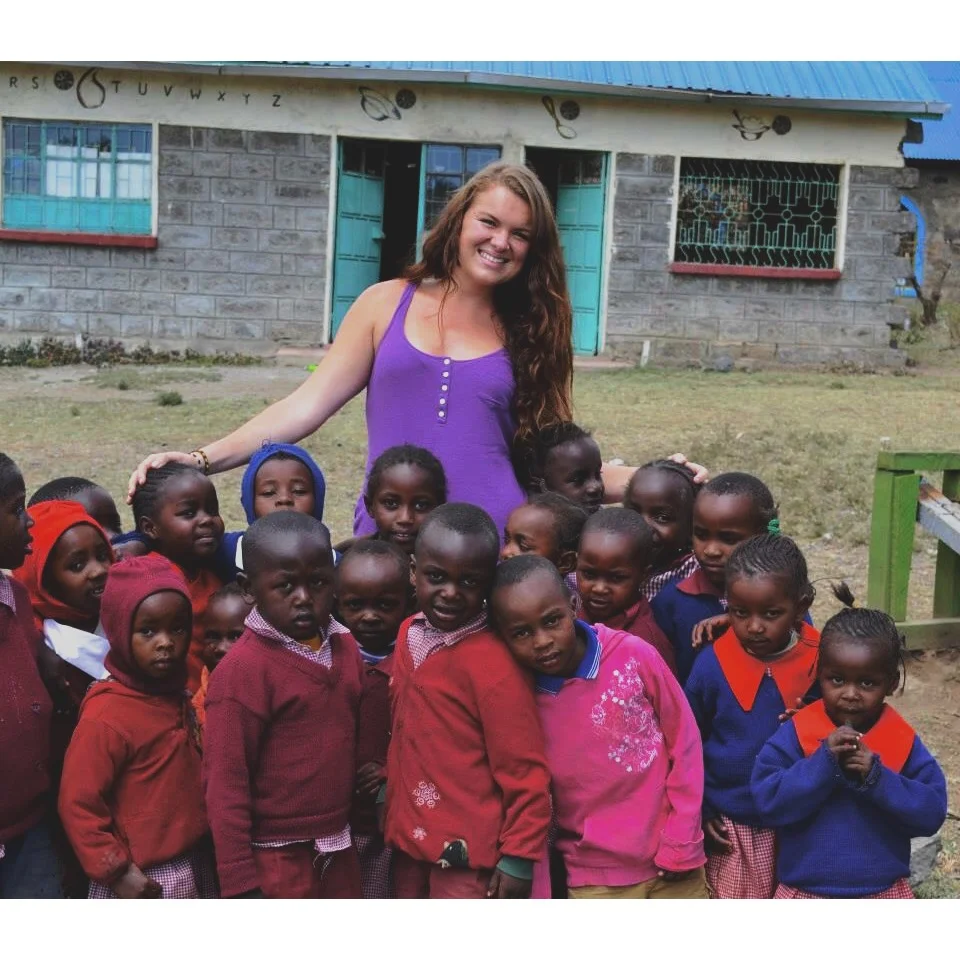 Sedona Keenan with Longonot Education Initiative 
