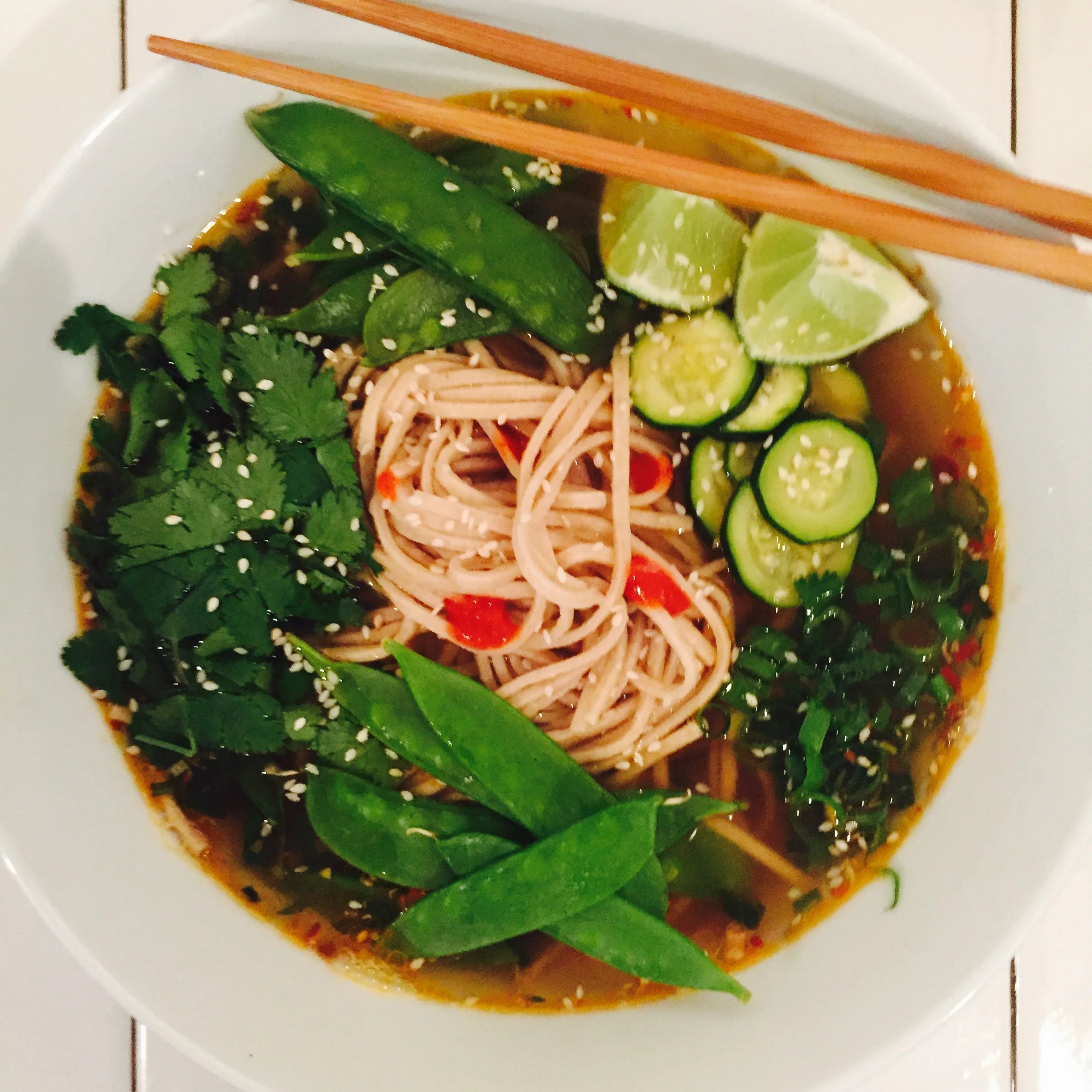 Soba noddle bowl I made in February, 2016