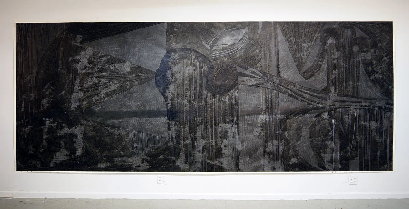we die pen on paper 80 inches x 220 inches 2012