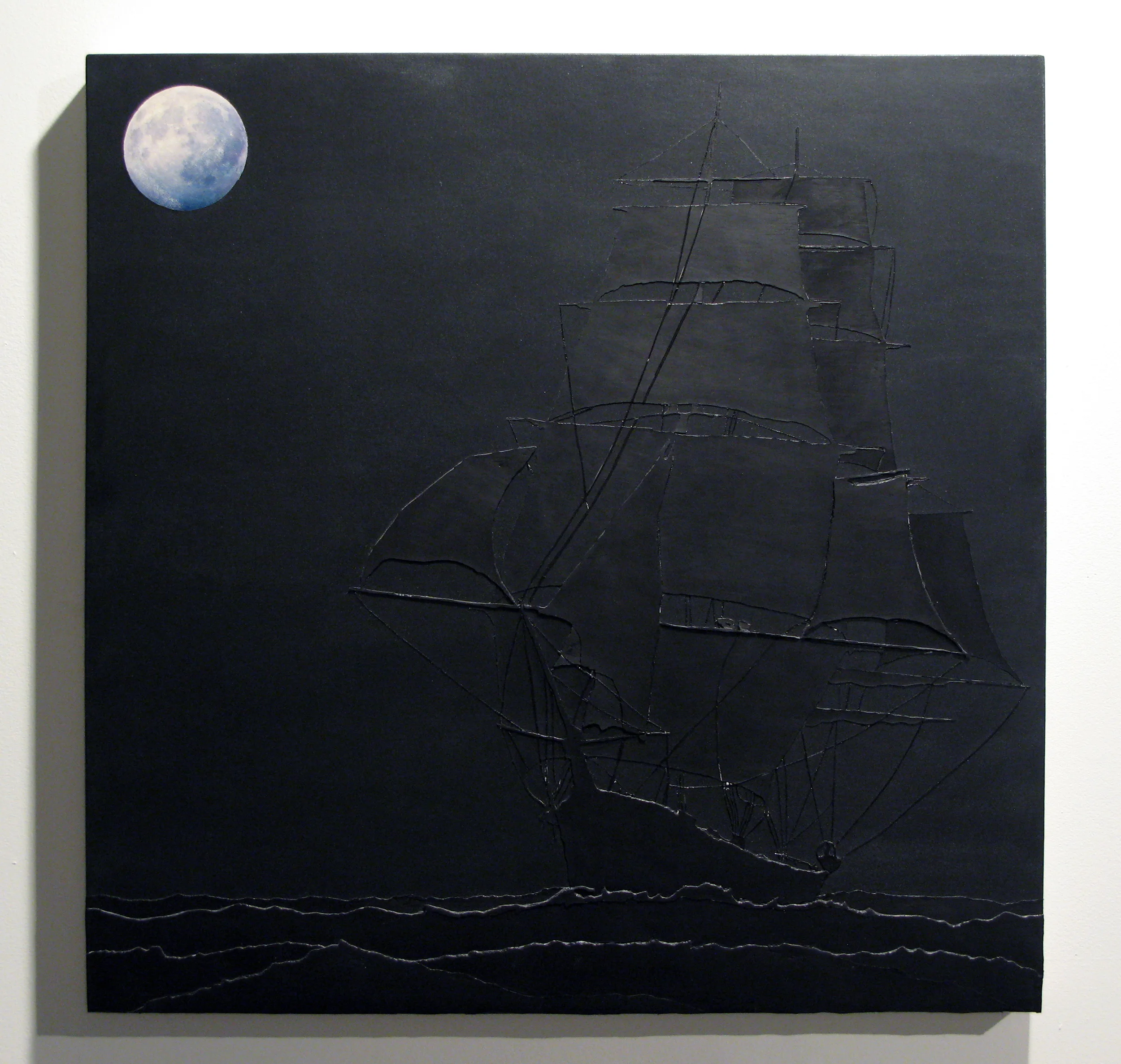 sailin' hardships acrylic on canvas 30 inches x 30 inches 2008
