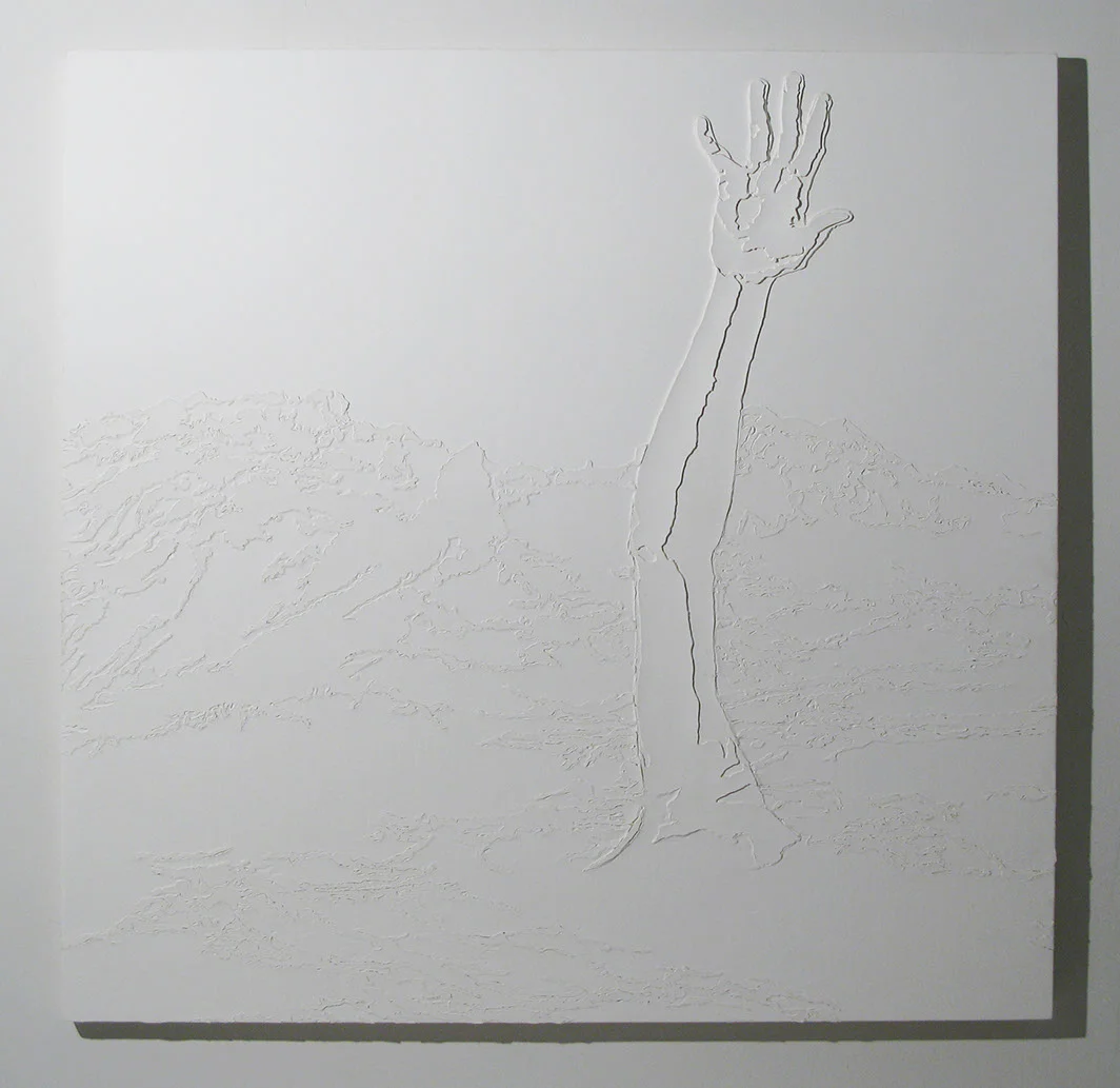 the trouble gesso on canvas 55 inches x 55 inches 2008