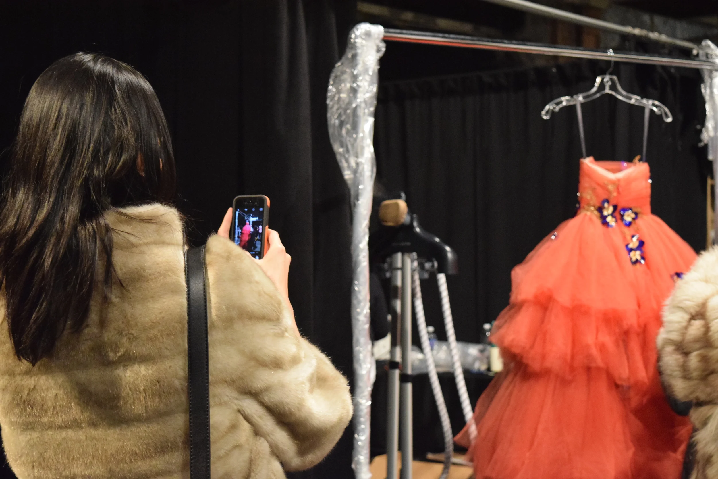 Hard at work backstage at Monique Lhullier