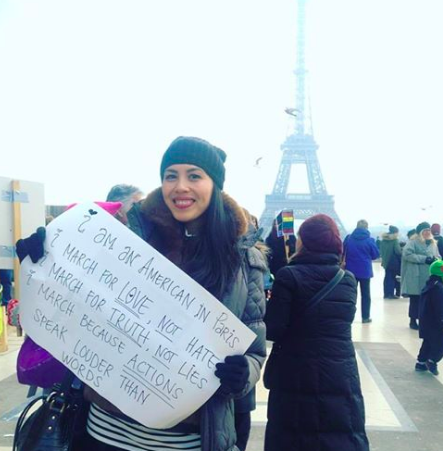 Joining in from Paris, I marched with an international community of women from the Human Rights Square in Trocadero to the Eiffel Tower. 
