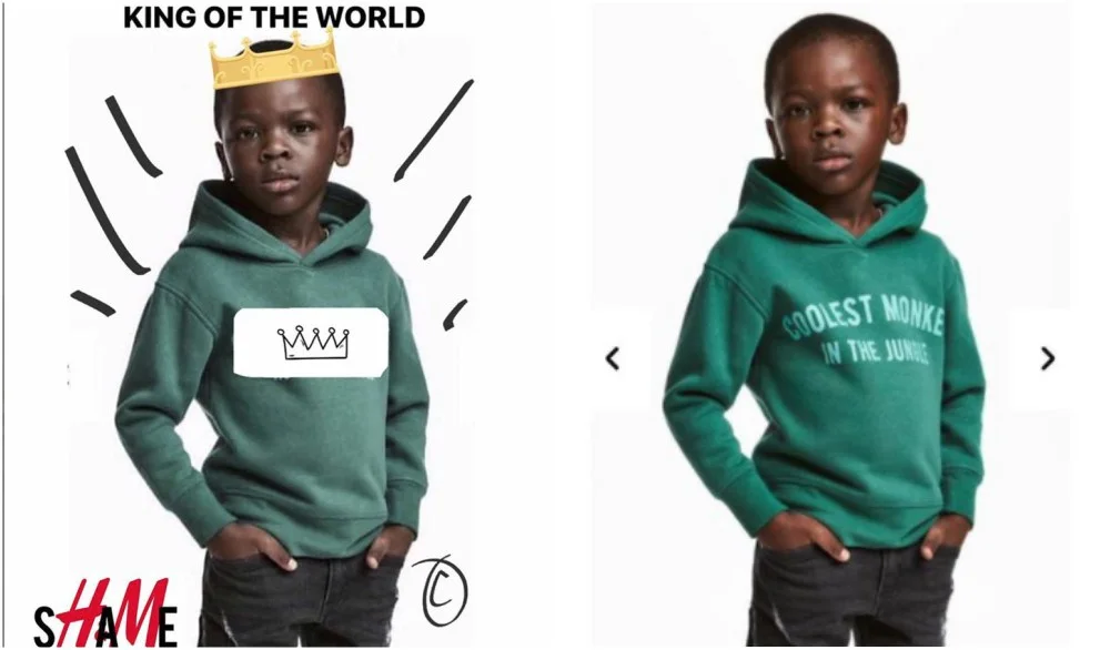 Right: The original ad. Left: A re-interpreted version by artist Chris Classic