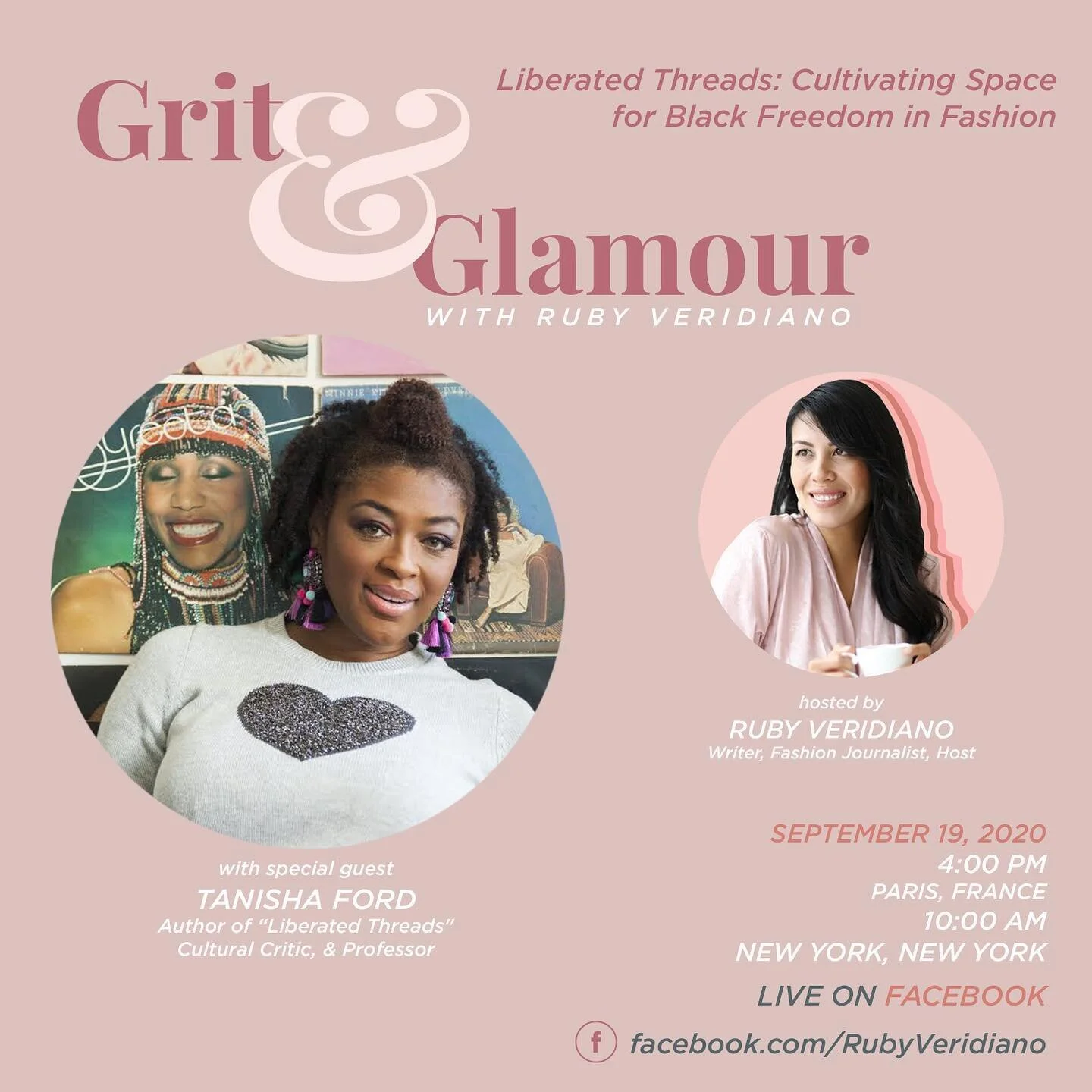 I adore fashion activists, but fashion academics? #Swoon 💕✨ These two categories are basically my fav kind of people in the fashion universe. Which is why I&rsquo;m excited to have Tanisha Ford @soulistaphd on @gritandglamourshow this Saturday at 10