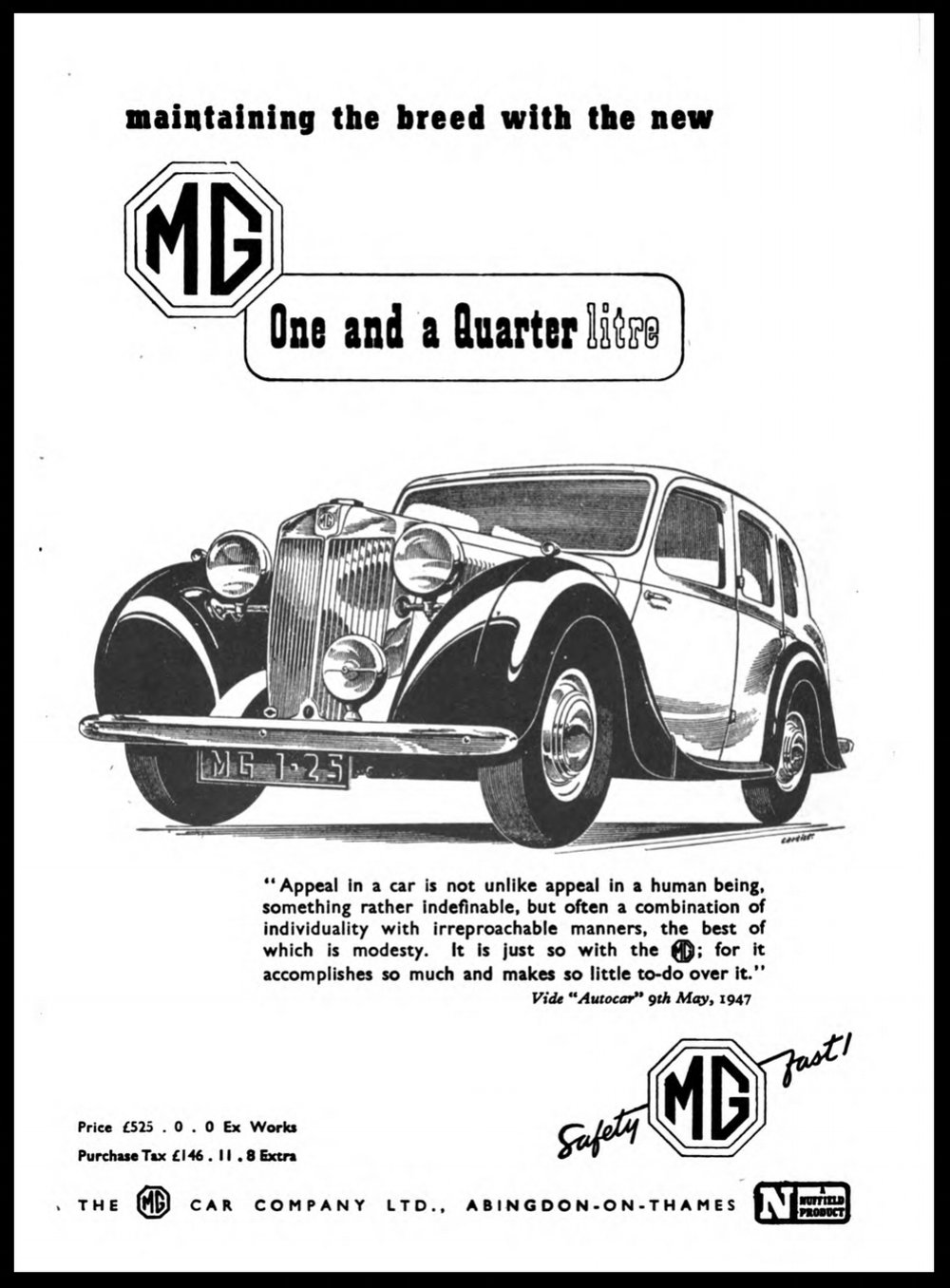 CLASSIC MG BRITISH CAR COMPANY PORCELAIN ENAMEL SIGN SIZE 4" WEIGHT 3,7 LB!