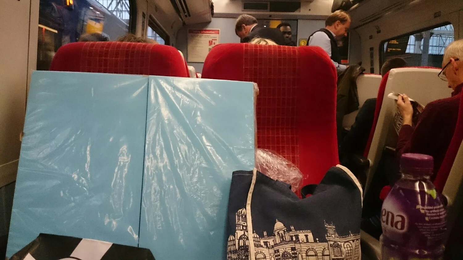 Foam taking up two seats for only 10 minutes before it got crowded