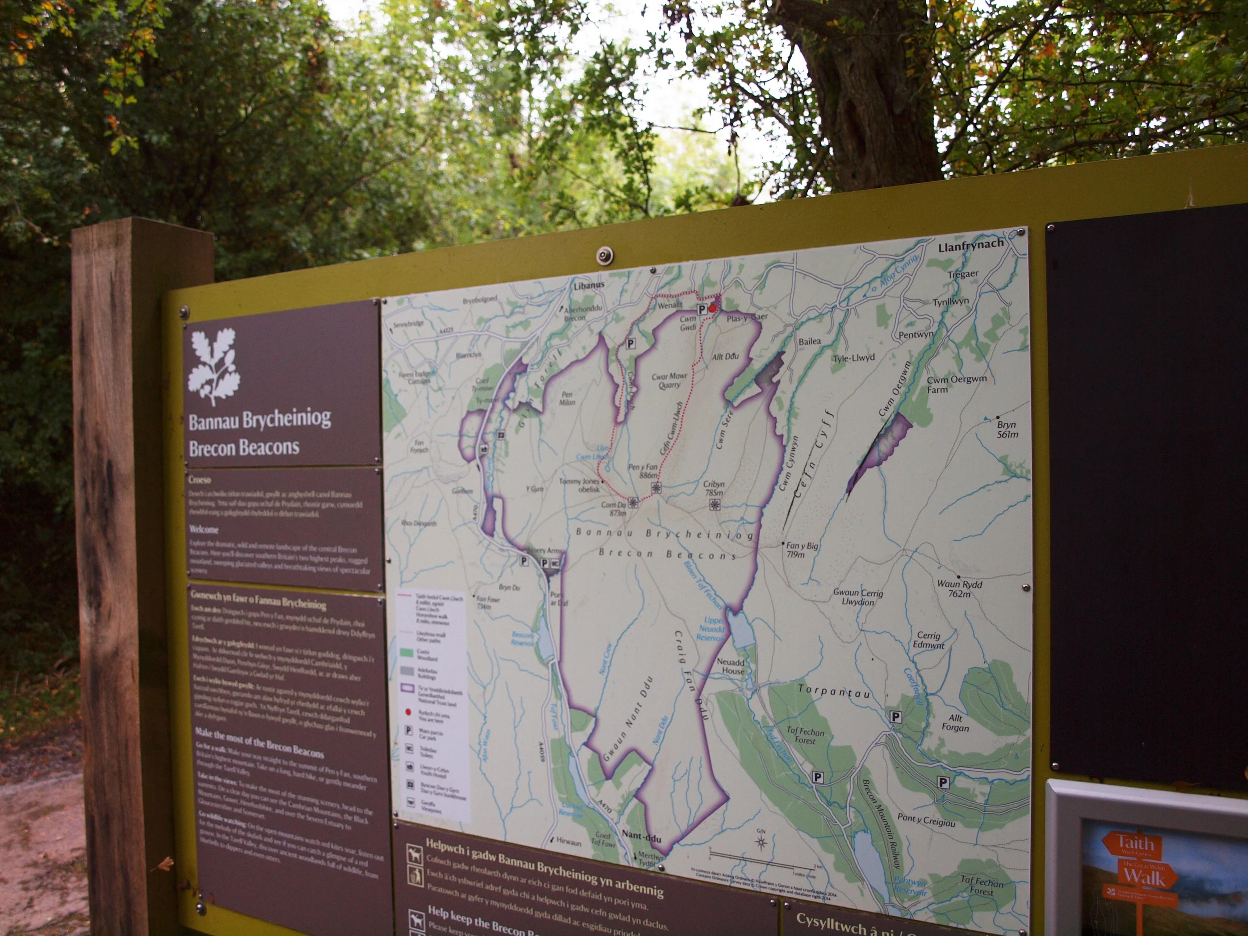 Our hiking trail illustrated in red