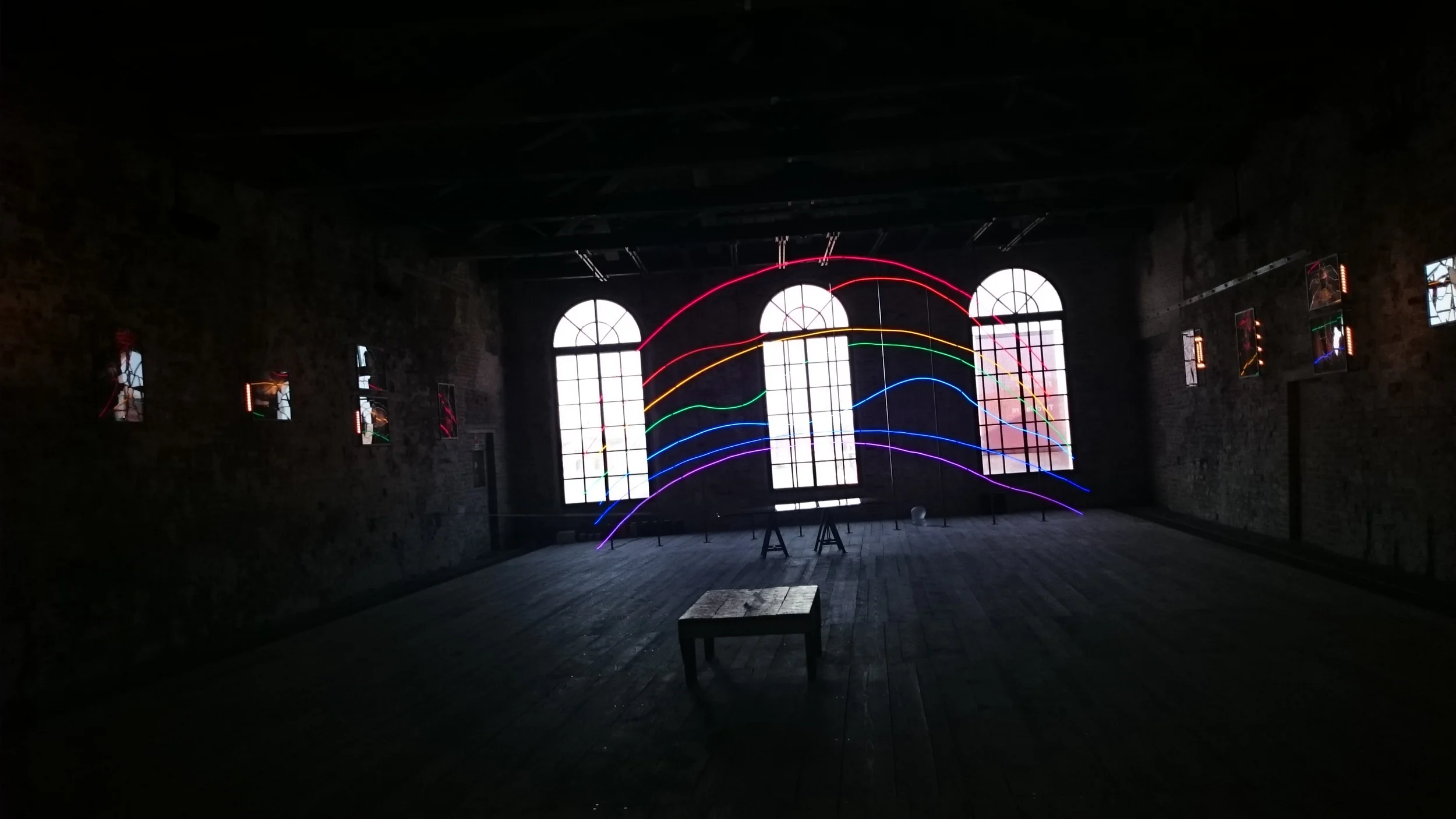 rainbow neon lights
