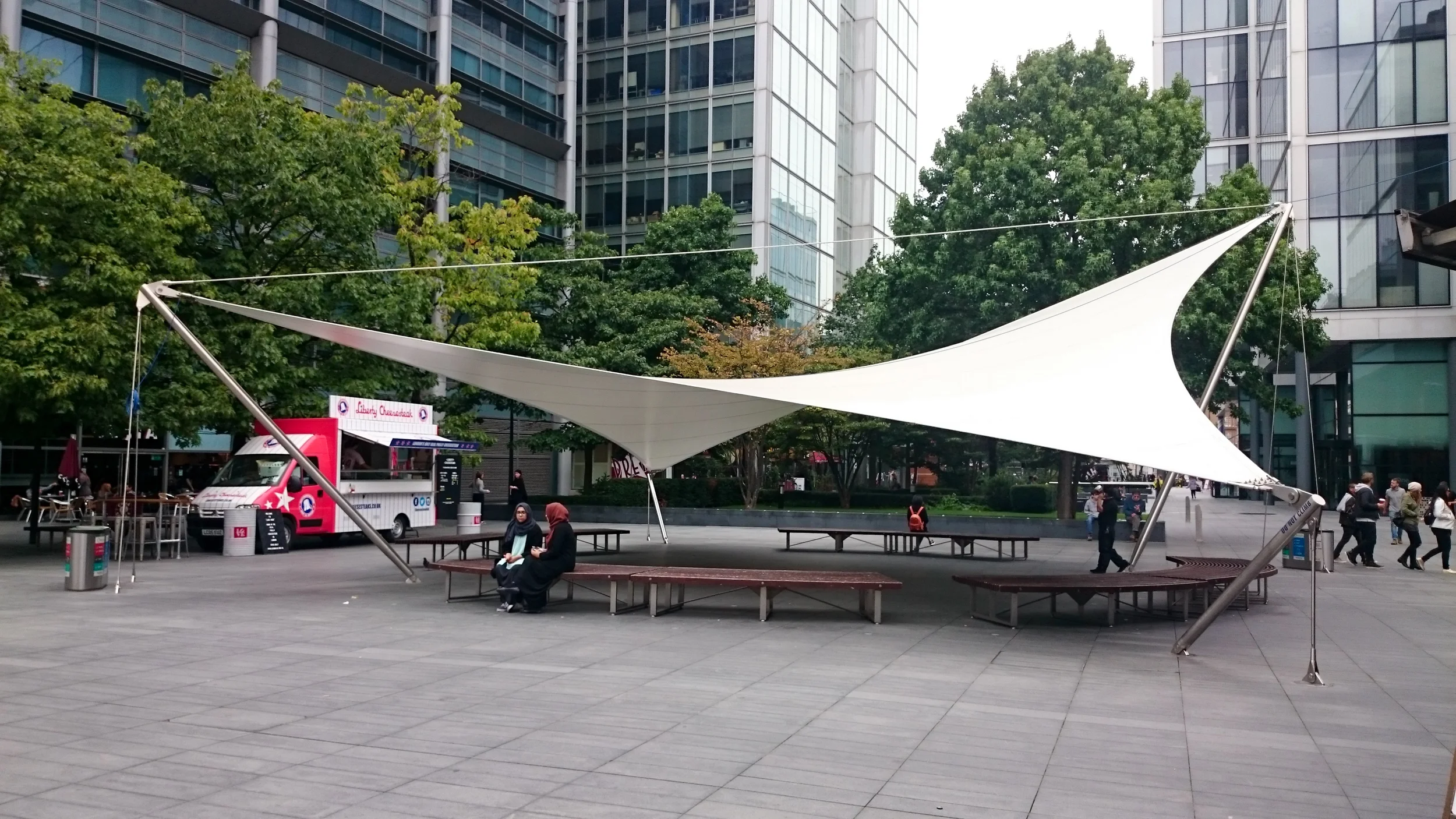 Cool bench area near Liverpool Market
