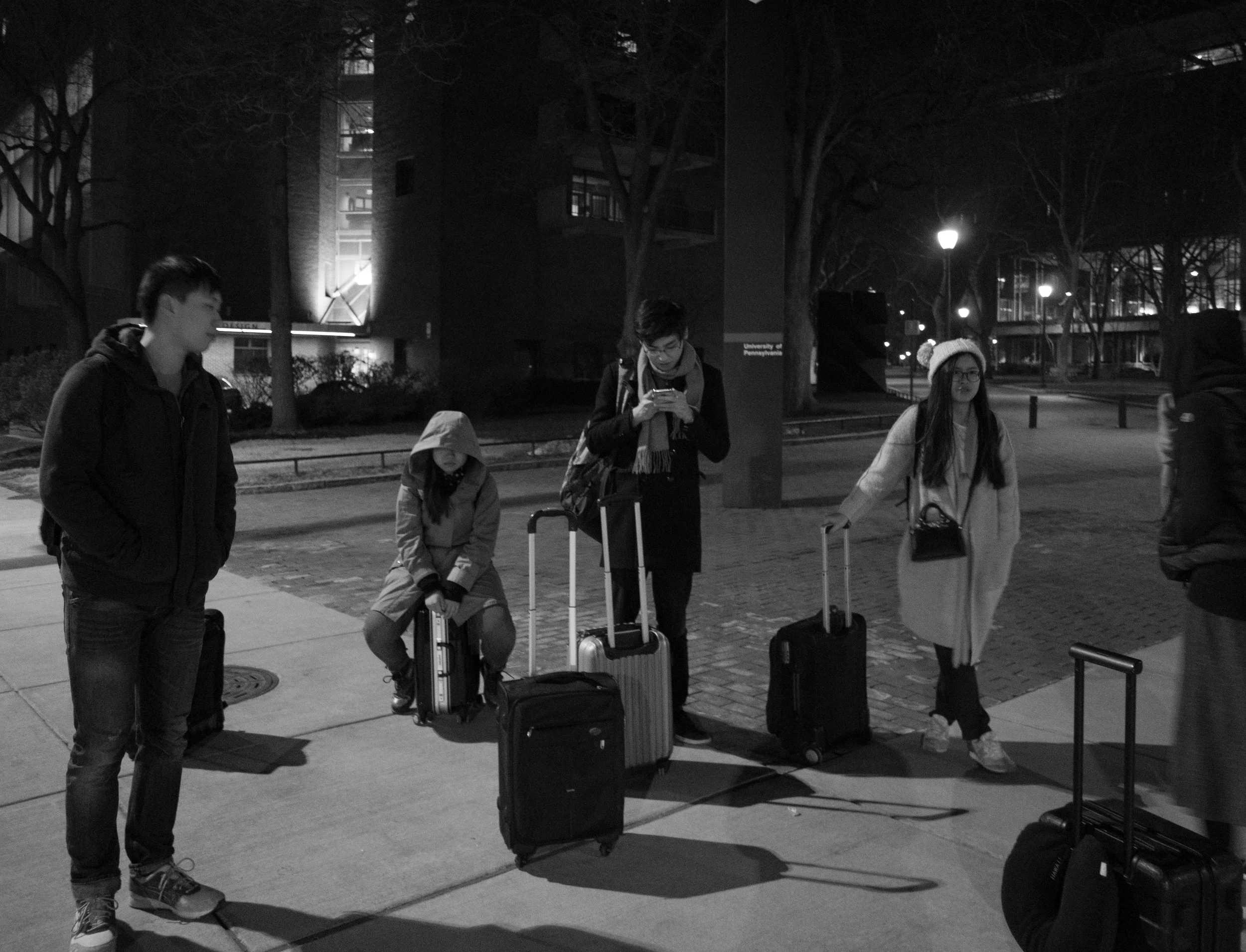 2 AM waiting for our shuttle to Laguardia ~