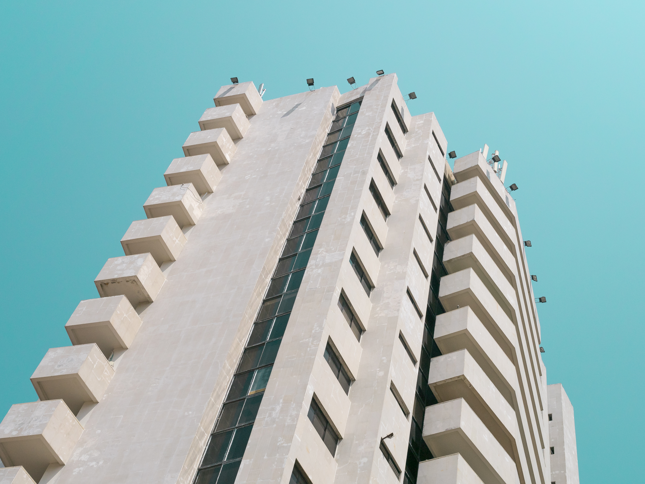 Modernist Brutalist building in Cartagena