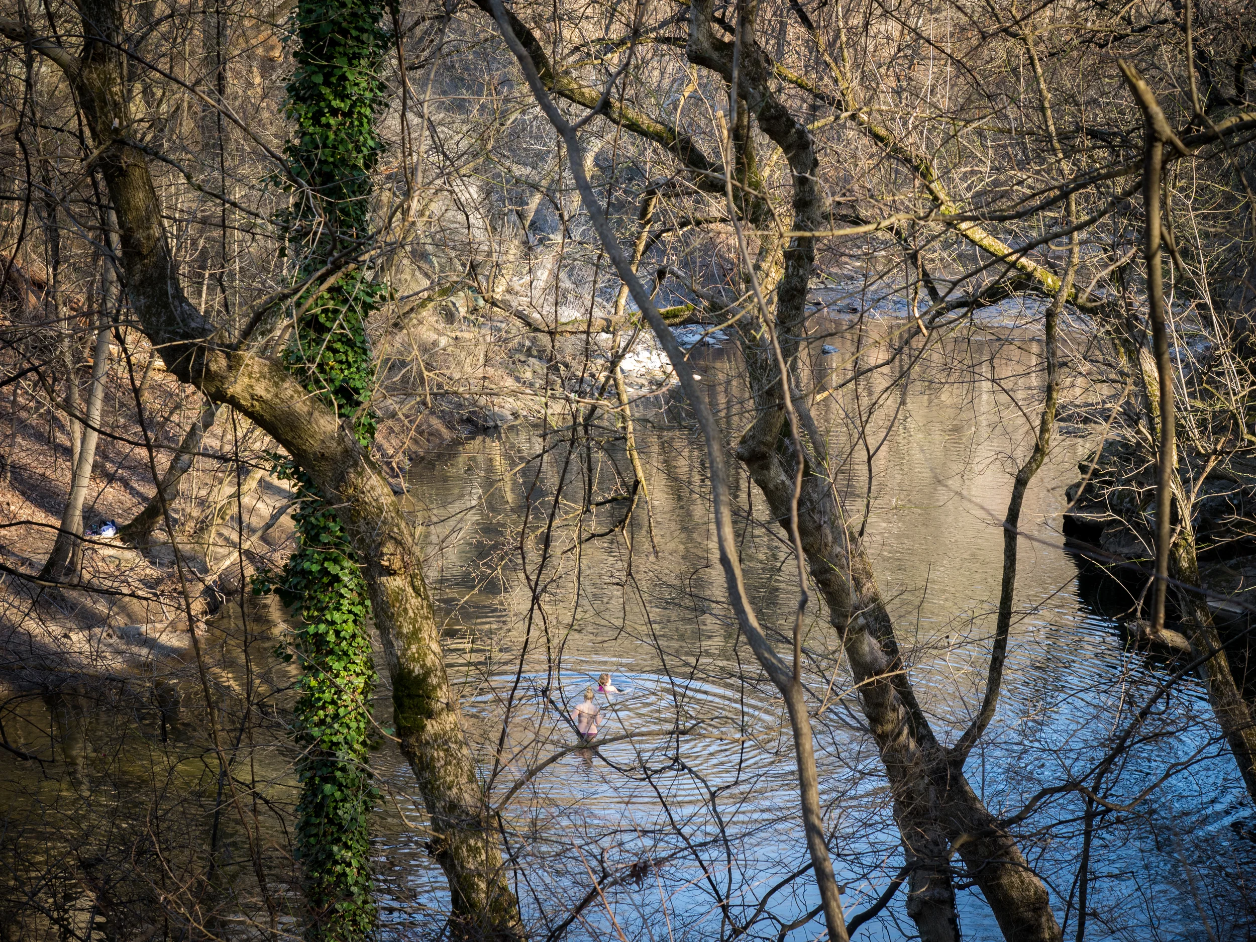 people skinny dipping