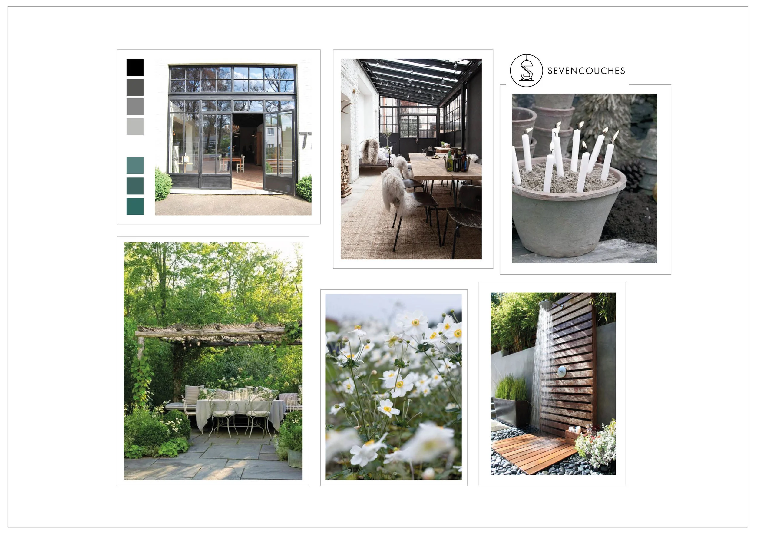 Voorbeeld van een moodboard voor de tuin