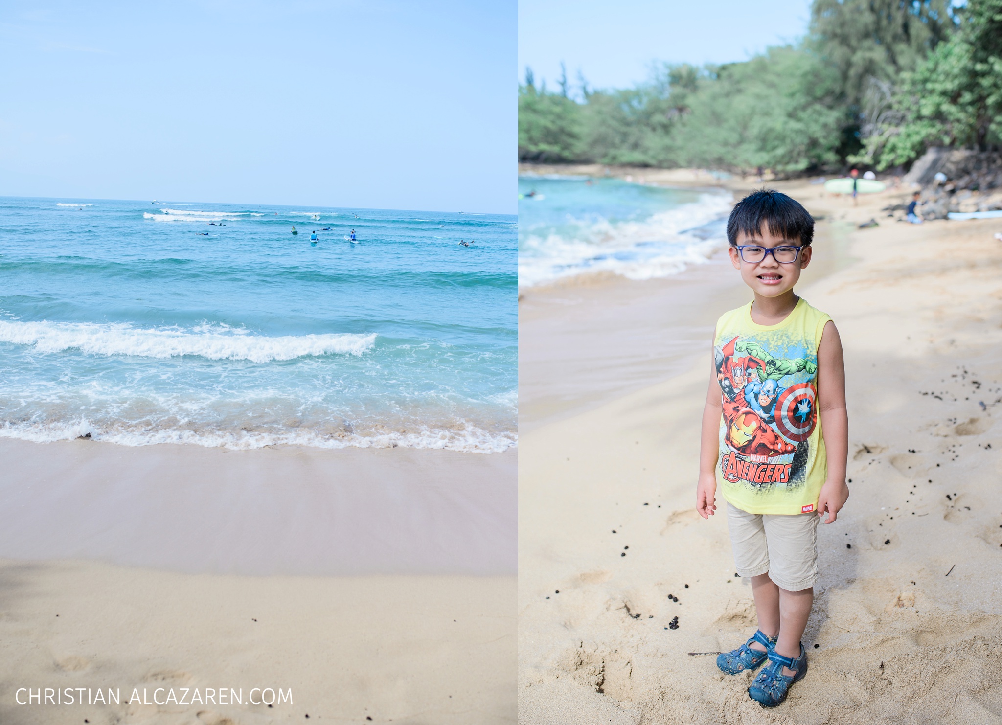 He is diggin the beach so much.