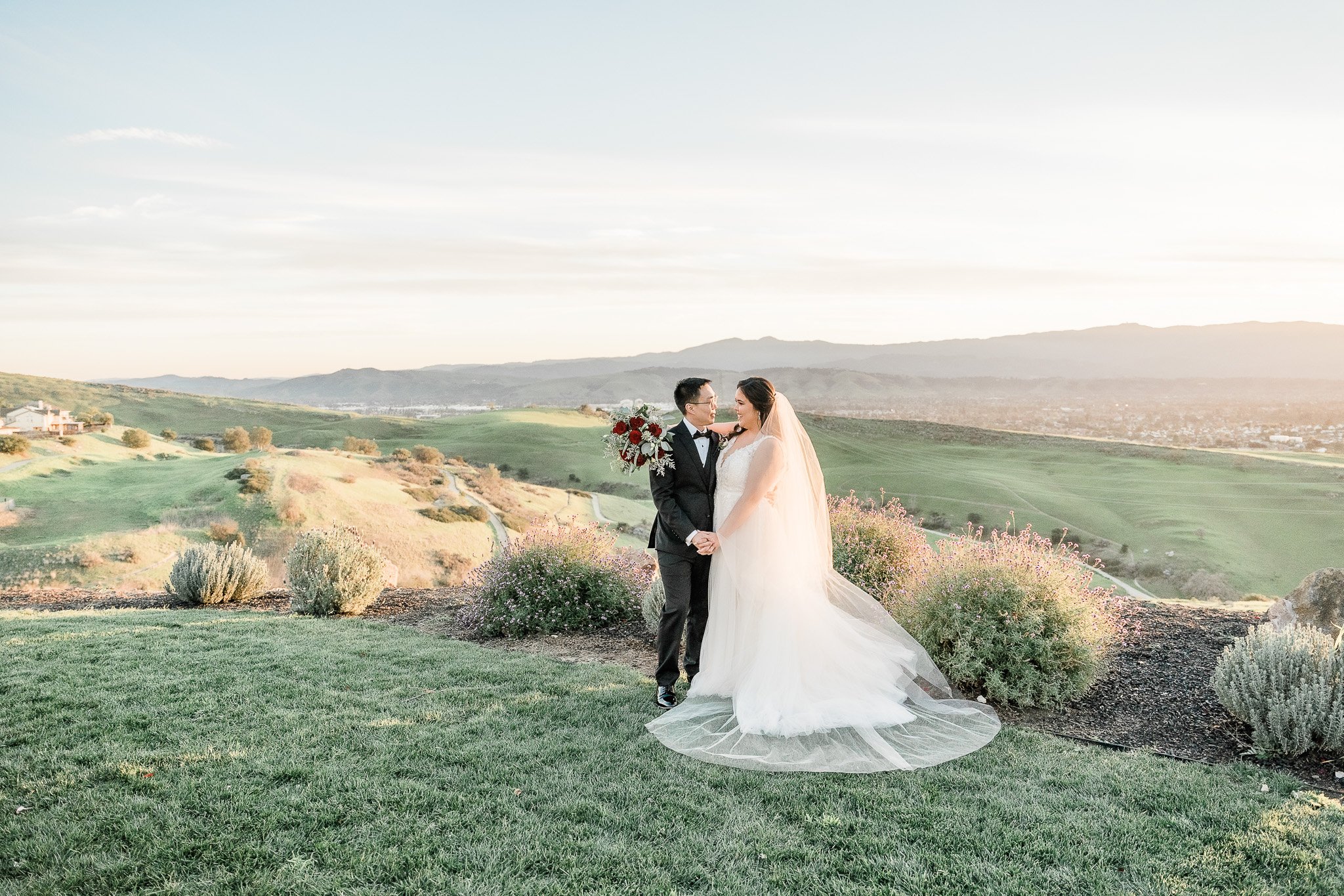 beautiful valley wedding backdrop at silicon valley