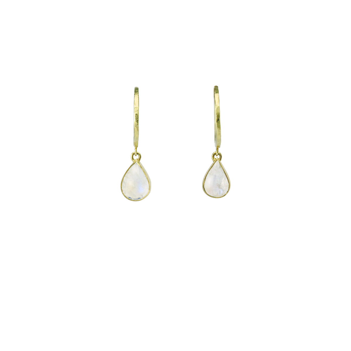 8540 Sophie Hughes 18k Gold Teardrop Moonstone Hoops Front View.jpg