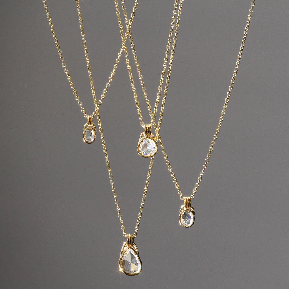 Ooak Mini Oval Rose Cut Diamond Bezel Necklace Sophie Hughes Handmade Jewelry A question we get asked all the time is how to layer necklaces, so we're here to reveal the tricks of the trade. https www sophiehughes com quick ship necklaces ooak mini oval rose cut diamond bezel necklace