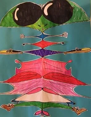 Aubryn, an artist, always puts 100% into her artwork.
