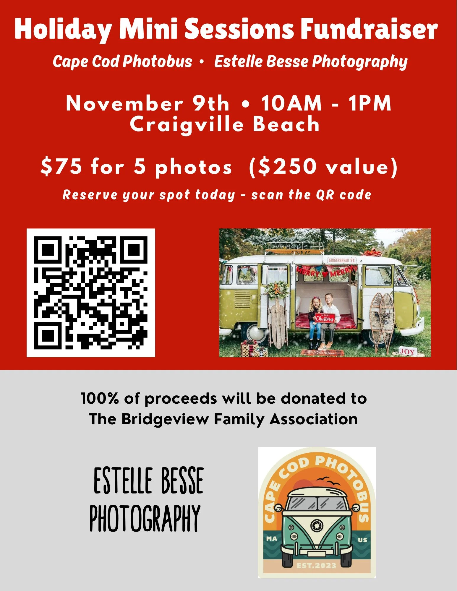 Holiday Mini Sessions Fundraiser to Support the BFA