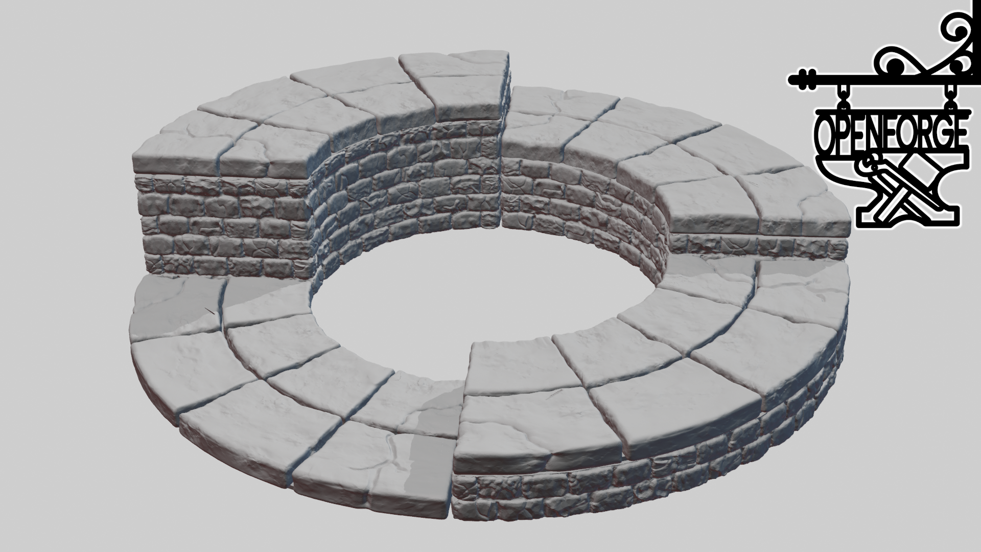 3D-printable gaming terrain: curved riser