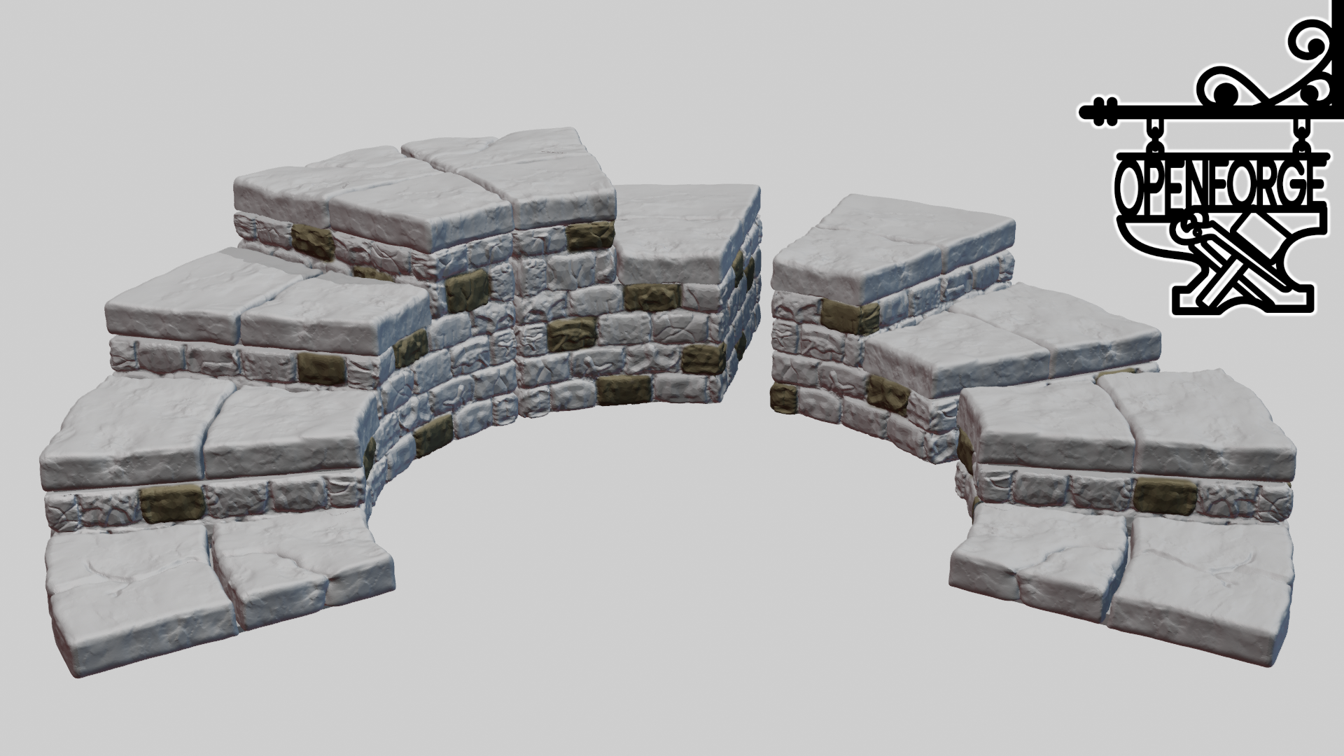3D-printable curved stairs for tabletop RPG