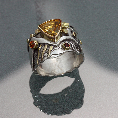Citrine fire ring