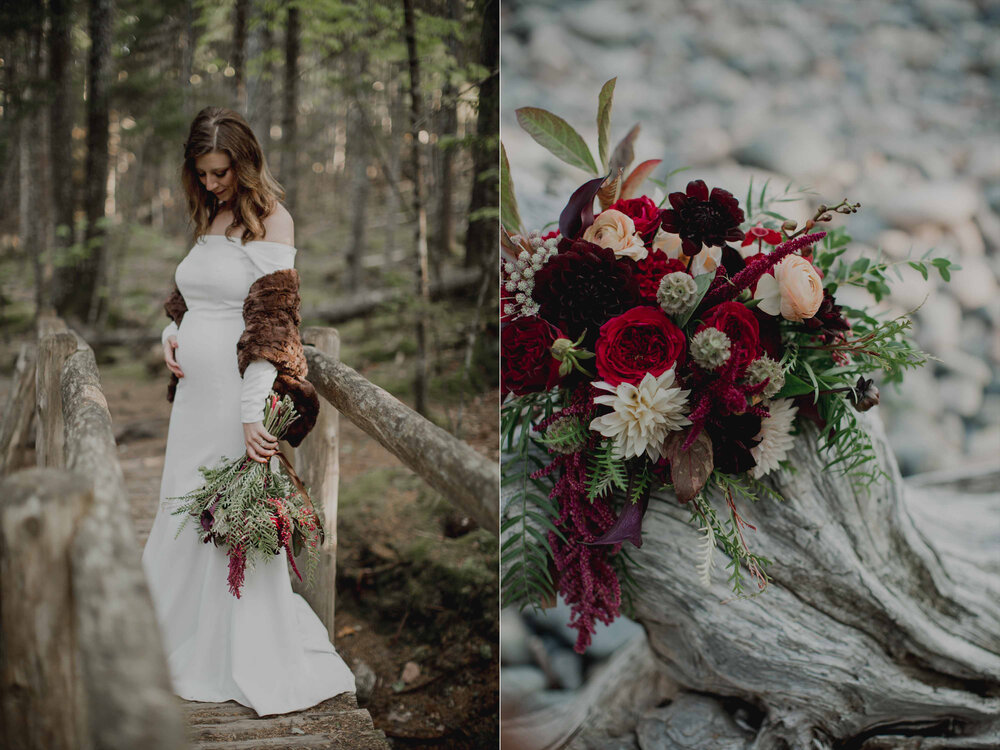 Bar Harbor bride florist photos