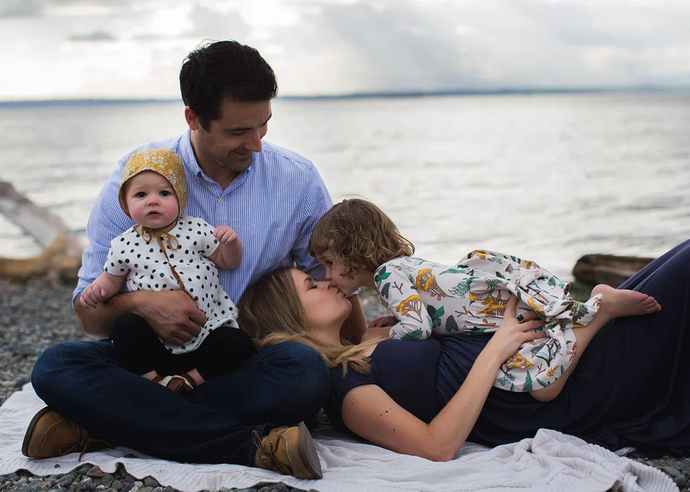 Laying Down Family Pose Idea. Elena S Blair Photography. Seattle, WA.