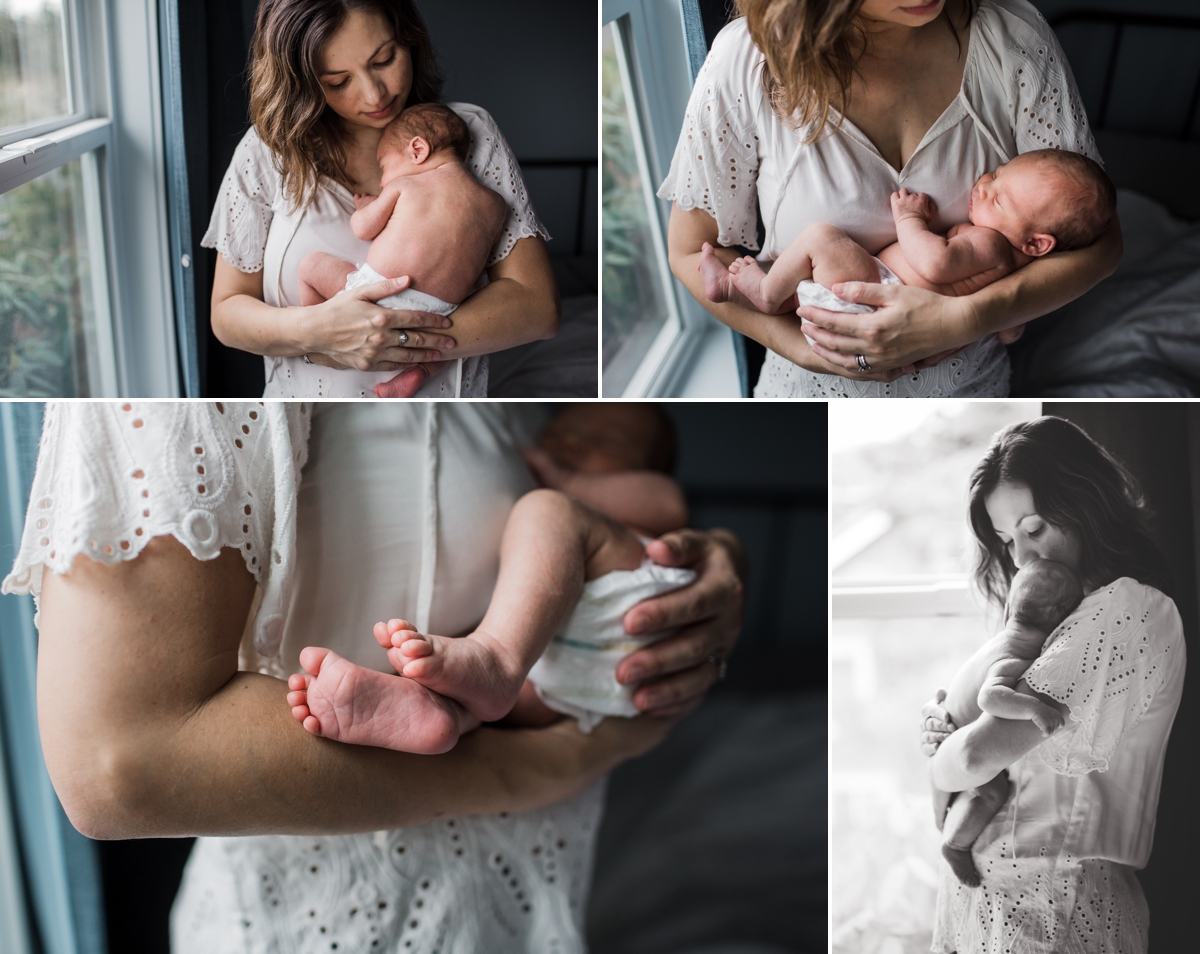 elena s blair newborn photography | seattle home lifestyle family photograper | on location in beautiful light filled home with the baby