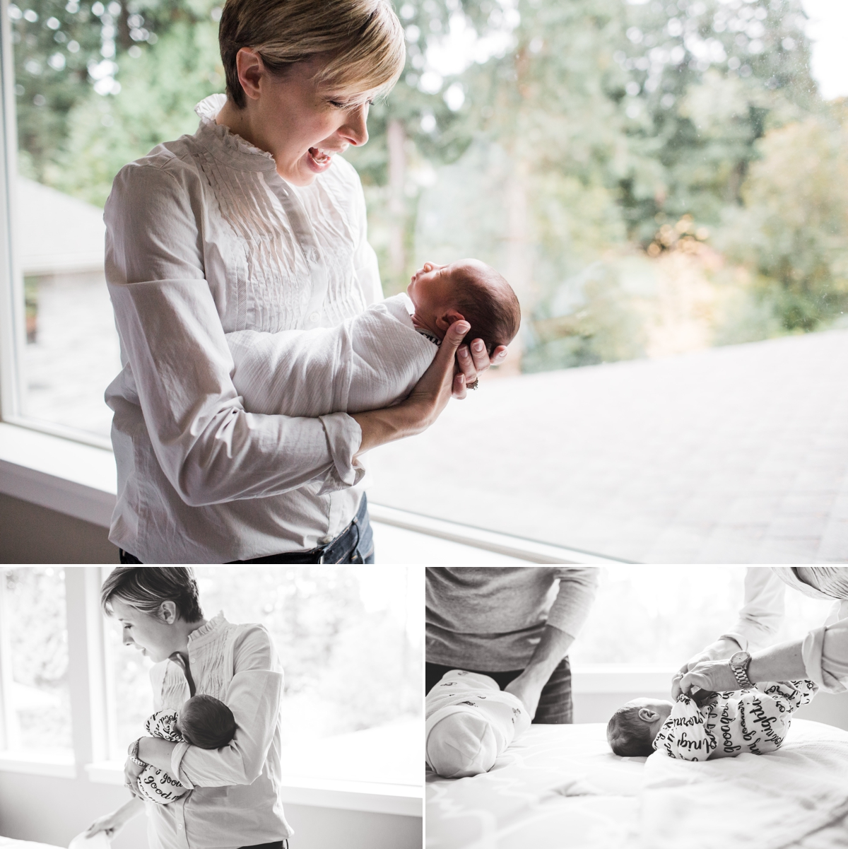 elena s blair seattle newborn photography | baby twin boys at home on location with family