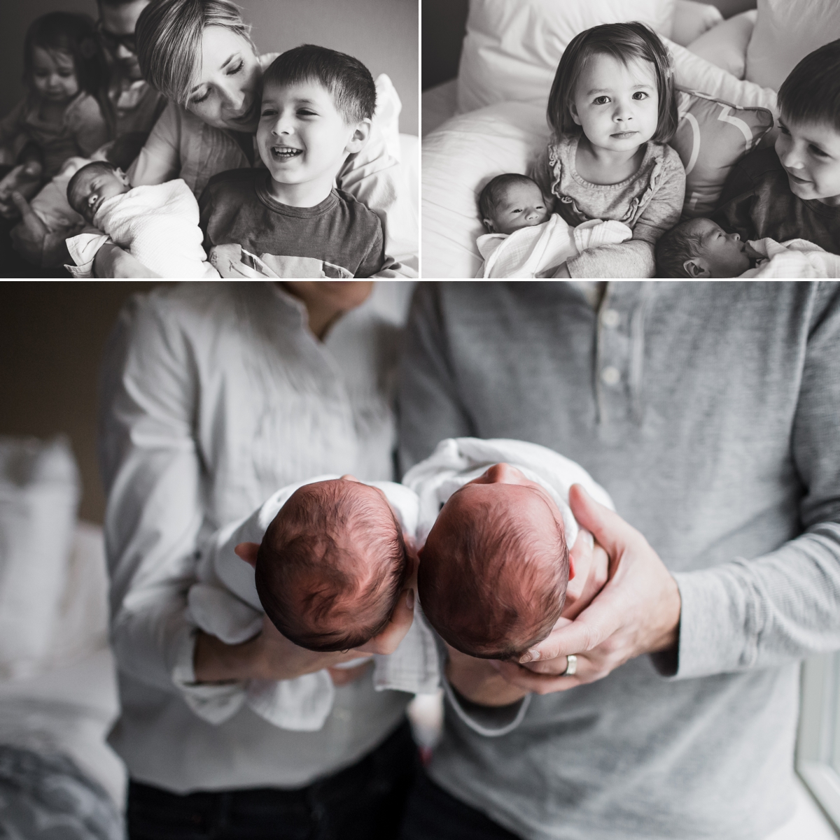 elena s blair seattle newborn photography | baby twin boys at home on location with family