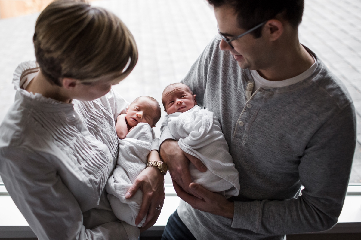 elena s blair seattle newborn photography | baby twin boys at home on location with family