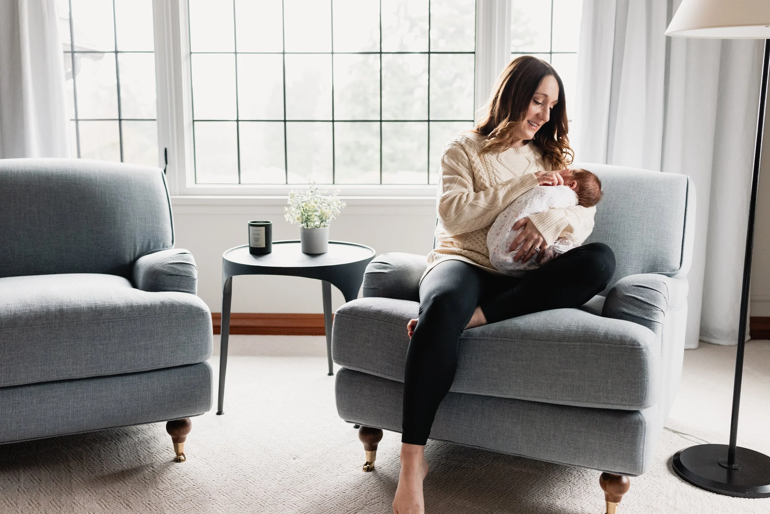 Newborn photography in the Seattle area focused on safety and comfort