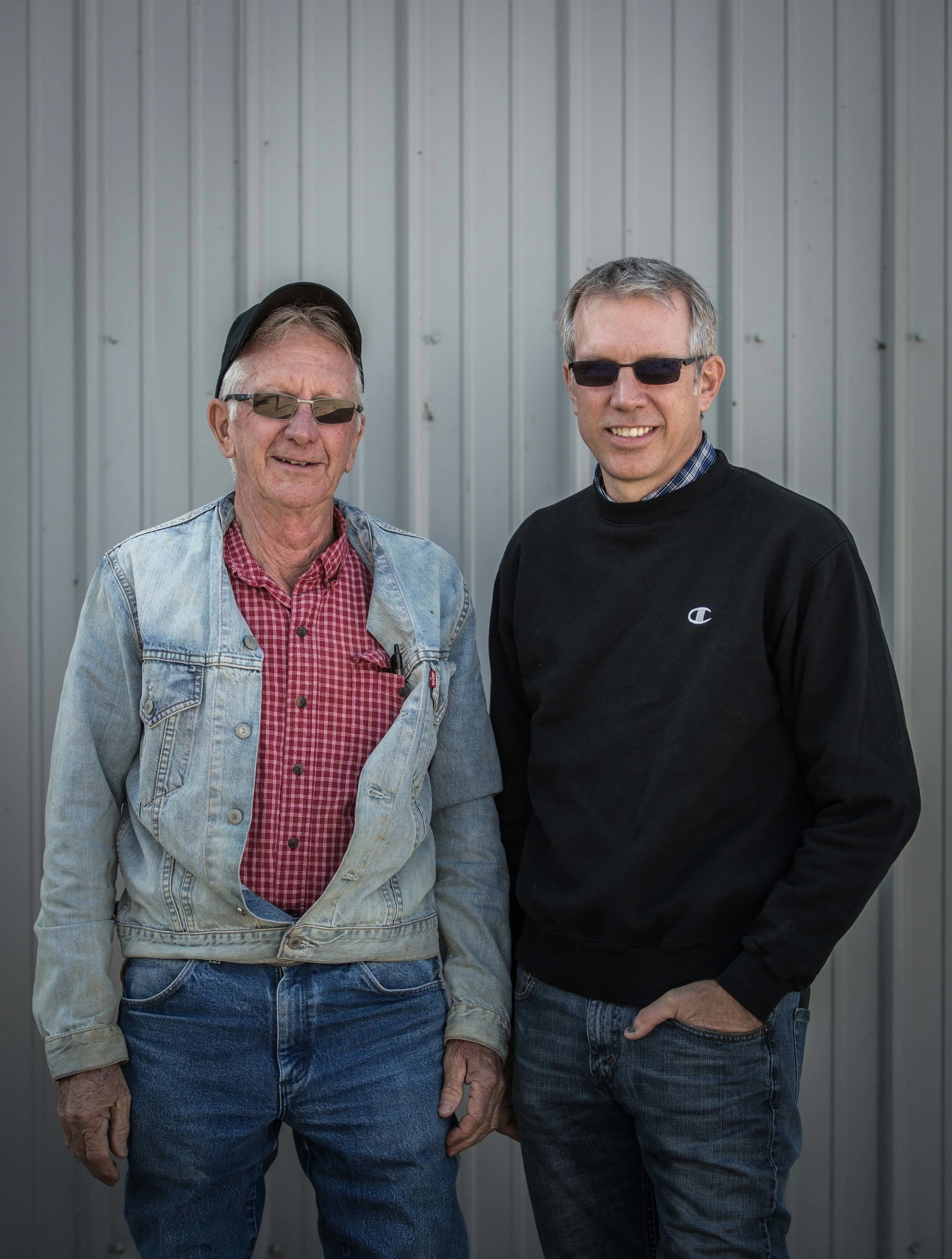 Jack and John, one of our father-son teams. John is an owner and Jack raises a lot of our pigs.